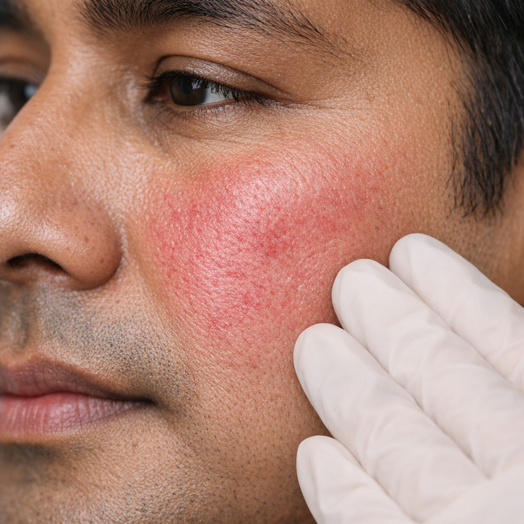 Erythematotelangiectatic rosacea consultation